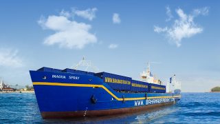 Bahamas Ferries' freight vessel, the M/V Inagua Spray